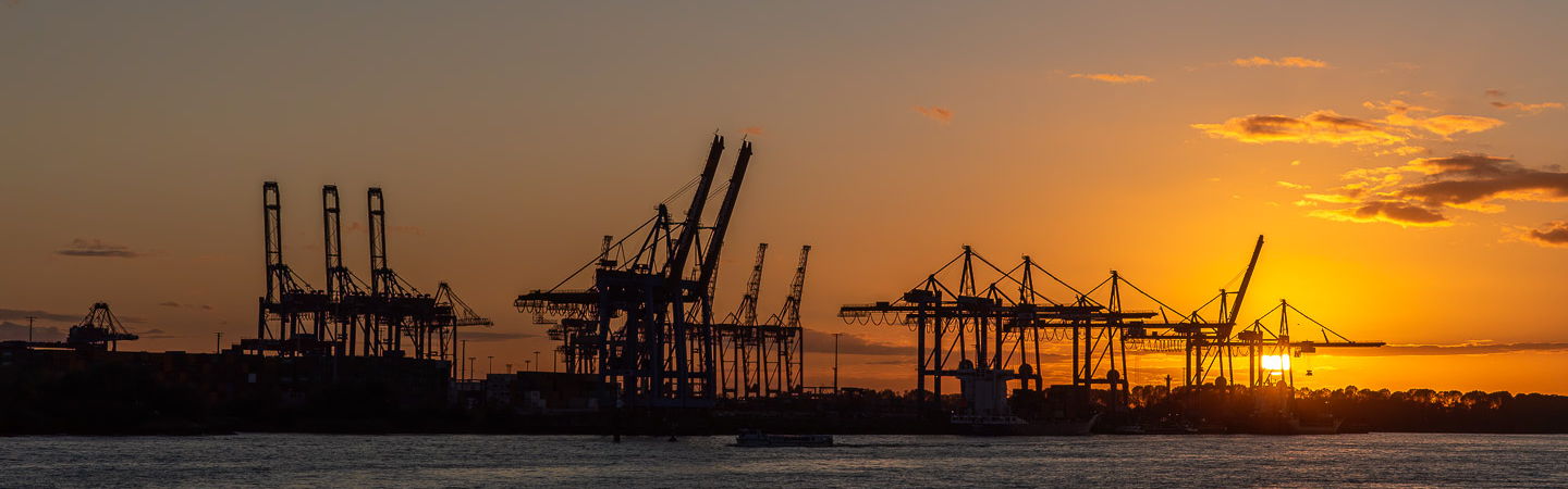 Rita Boden - Sonnenuntergang Hamburger Hafen